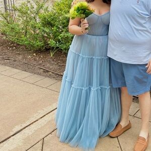 Milla dusty blue gown! Worn once, size XXL.